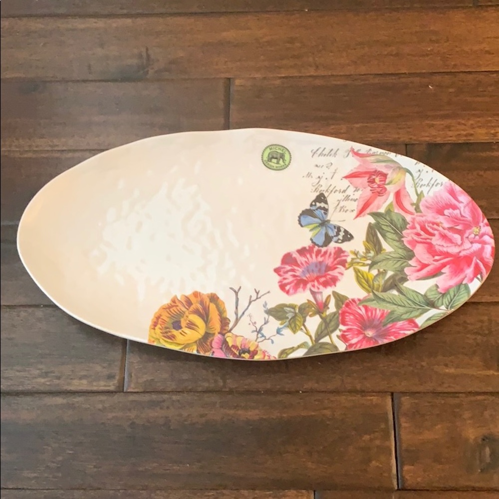 Michel Design Works Oval Serving Platter in Peony